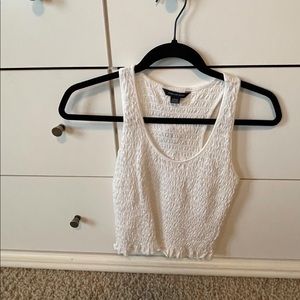 WHITE AMERICAN EAGLE RIPPED TOP